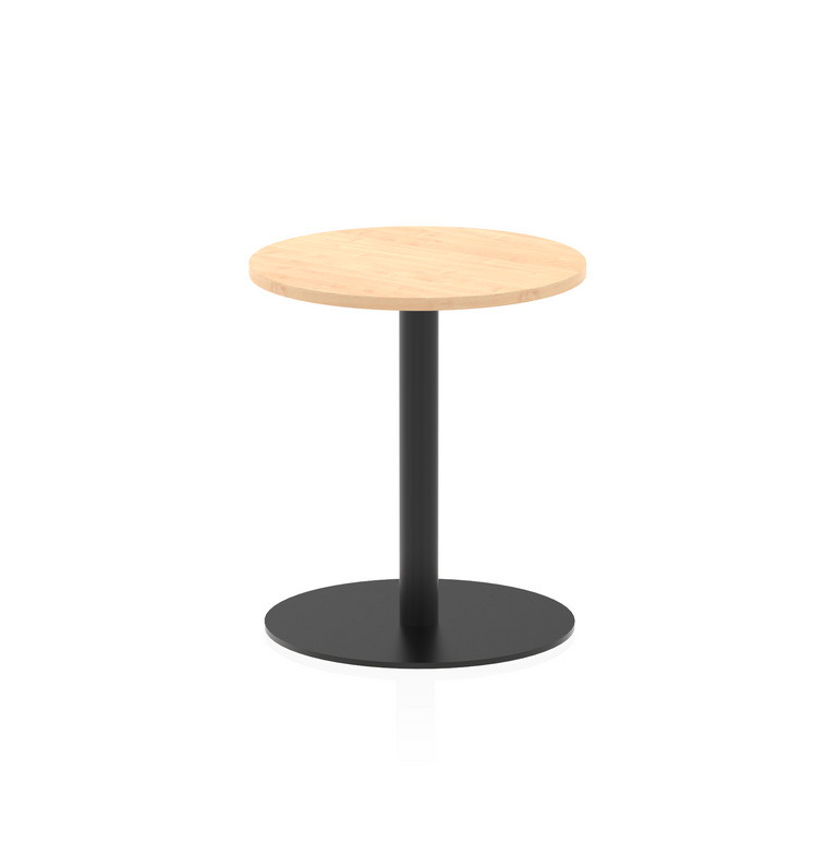Italia Round Poseur Table Black Leg