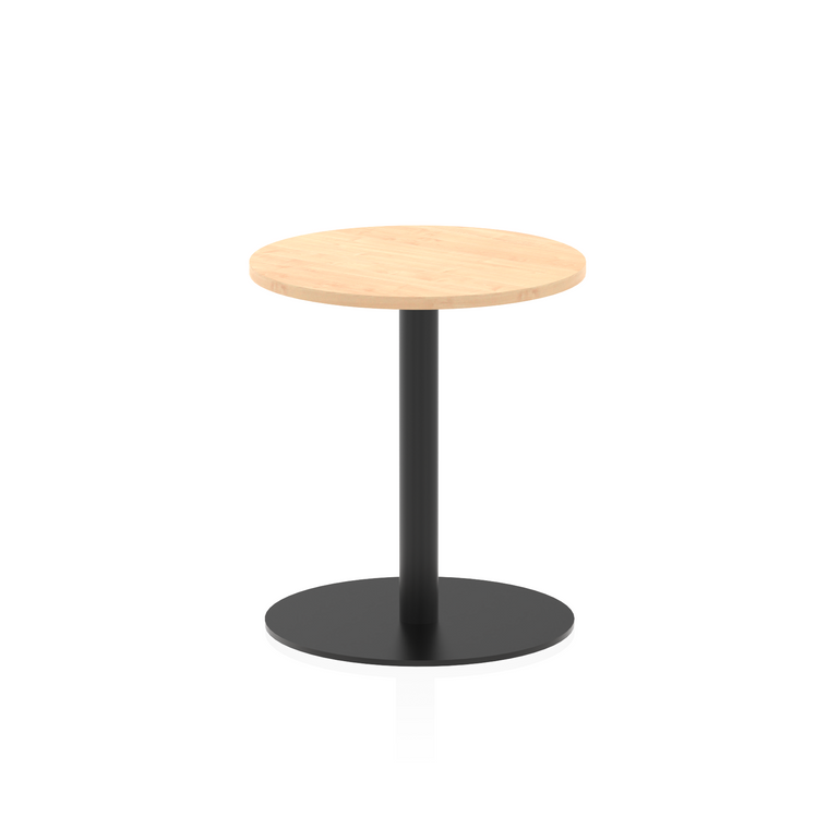 Italia Round Poseur Table Black Leg