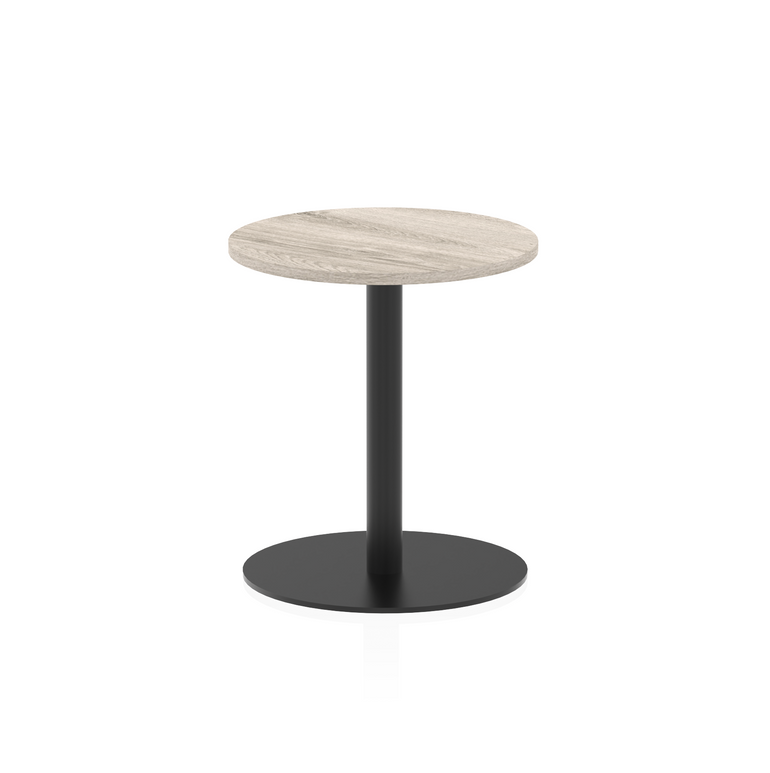 Italia Round Poseur Table Black Leg