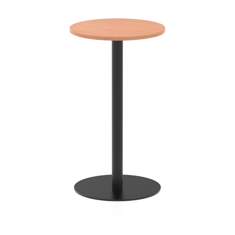 Italia Round Poseur Table Black Leg