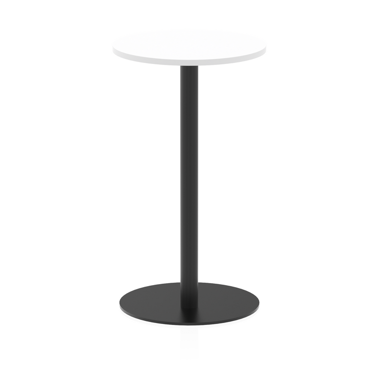 Italia Round Poseur Table Black Leg