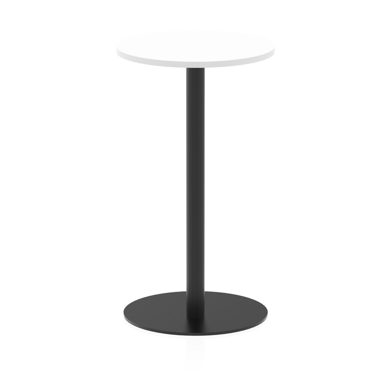 Italia Round Poseur Table Black Leg