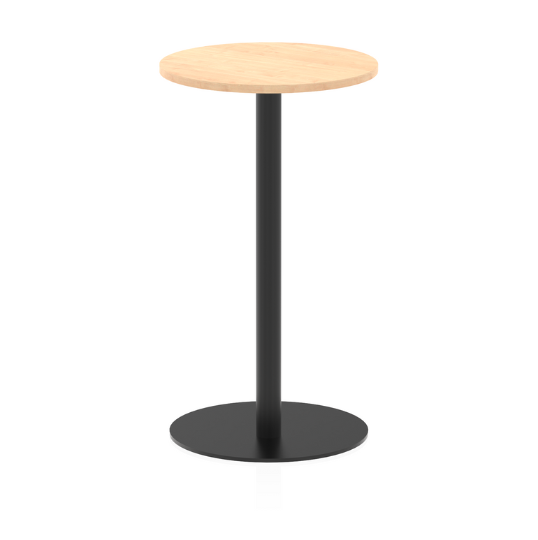Italia Round Poseur Table Black Leg