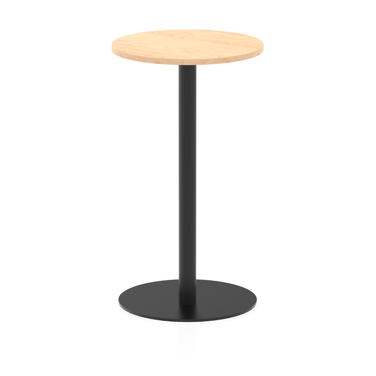 Italia Round Poseur Table Black Leg