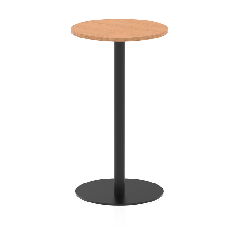 Italia Round Poseur Table Black Leg