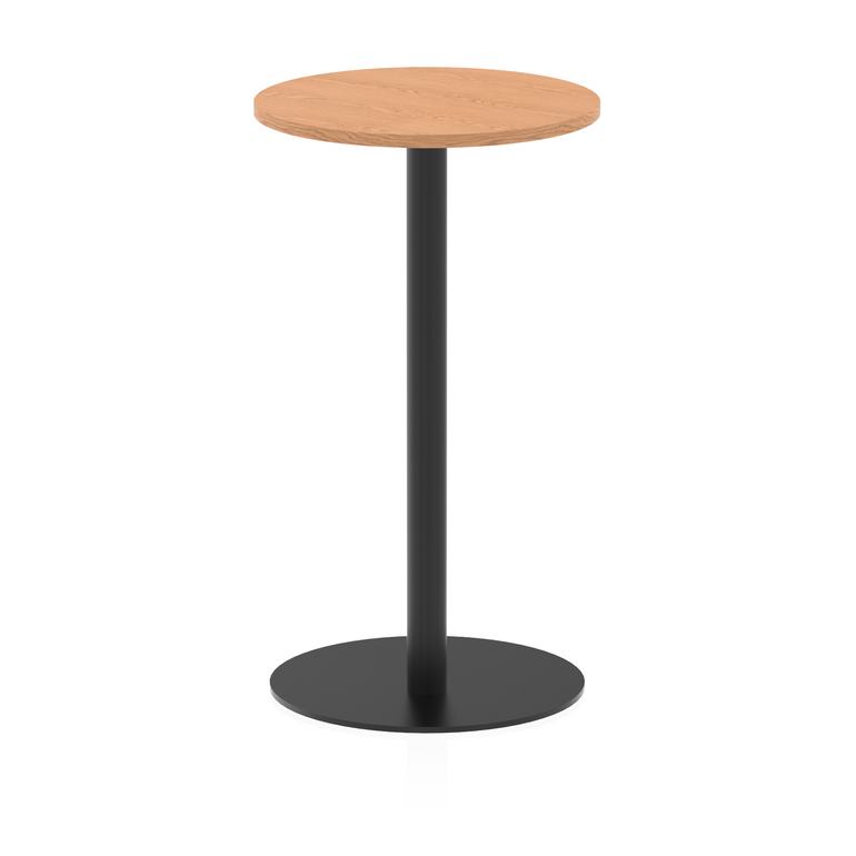 Italia Round Poseur Table Black Leg