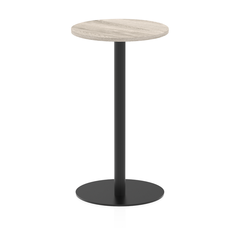 Italia Round Poseur Table Black Leg