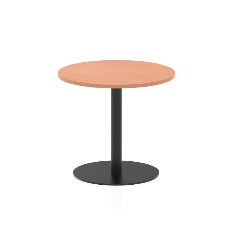 Italia Round Poseur Table Black Leg
