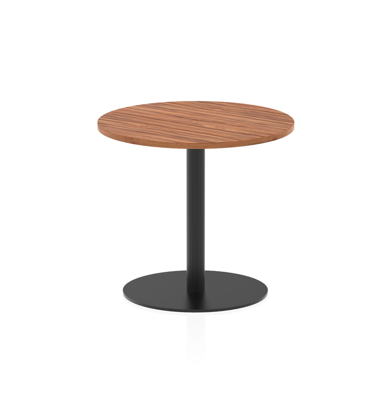 Italia Round Poseur Table Black Leg