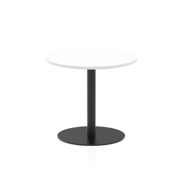 Italia Round Poseur Table Black Leg