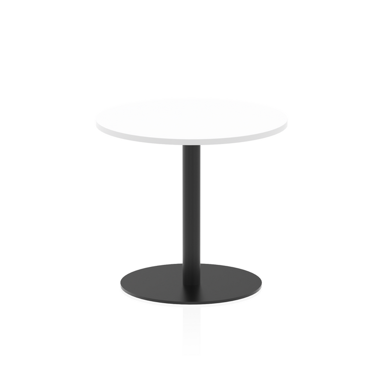 Italia Round Poseur Table Black Leg