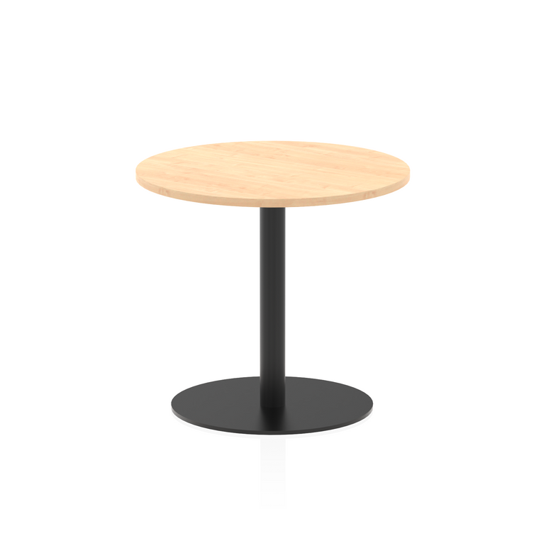 Italia Round Poseur Table Black Leg