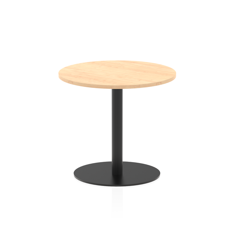 Italia Round Poseur Table Black Leg