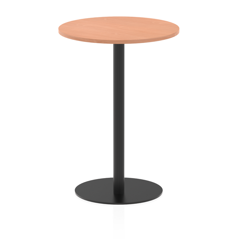 Italia Round Poseur Table Black Leg
