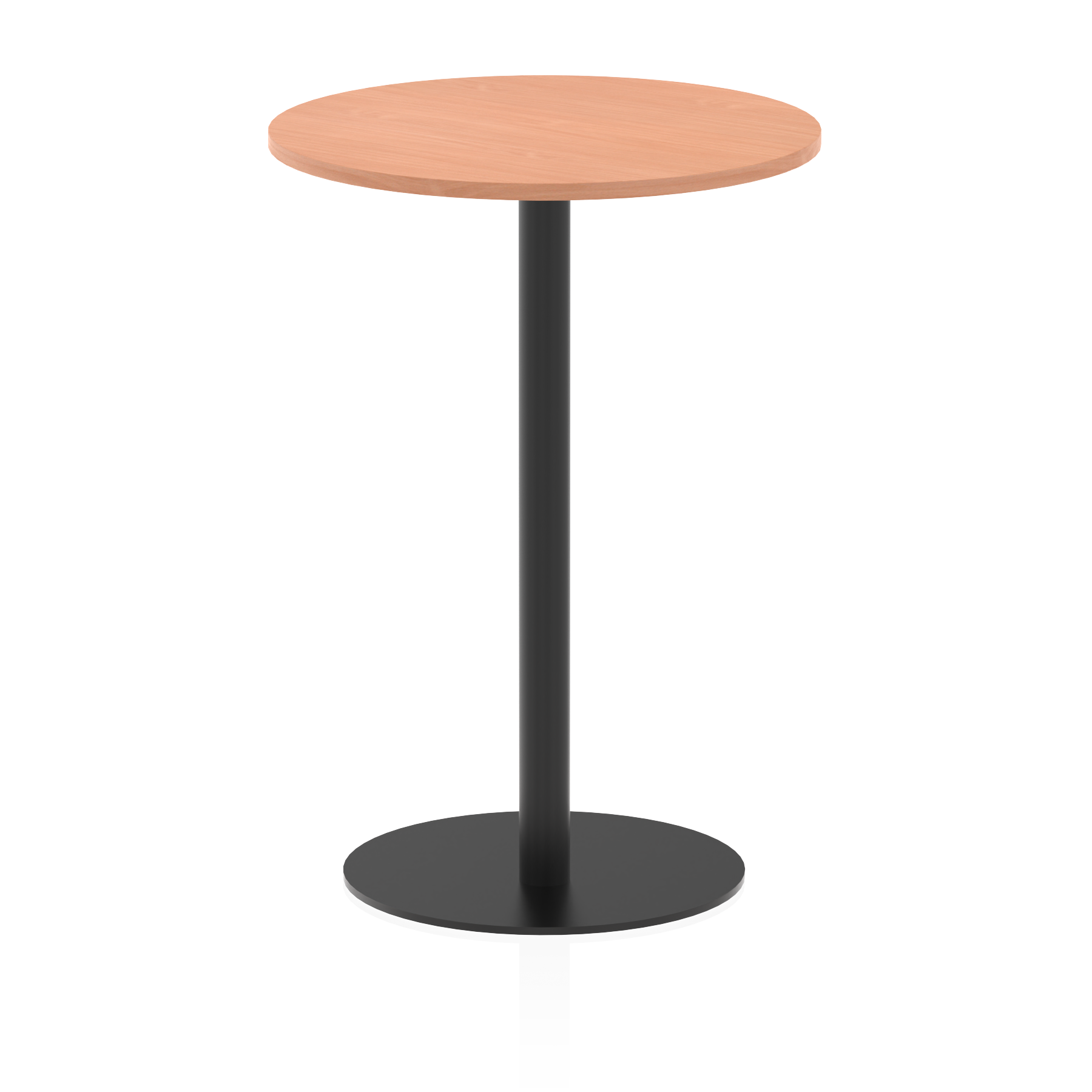 Italia Round Poseur Table Black Leg