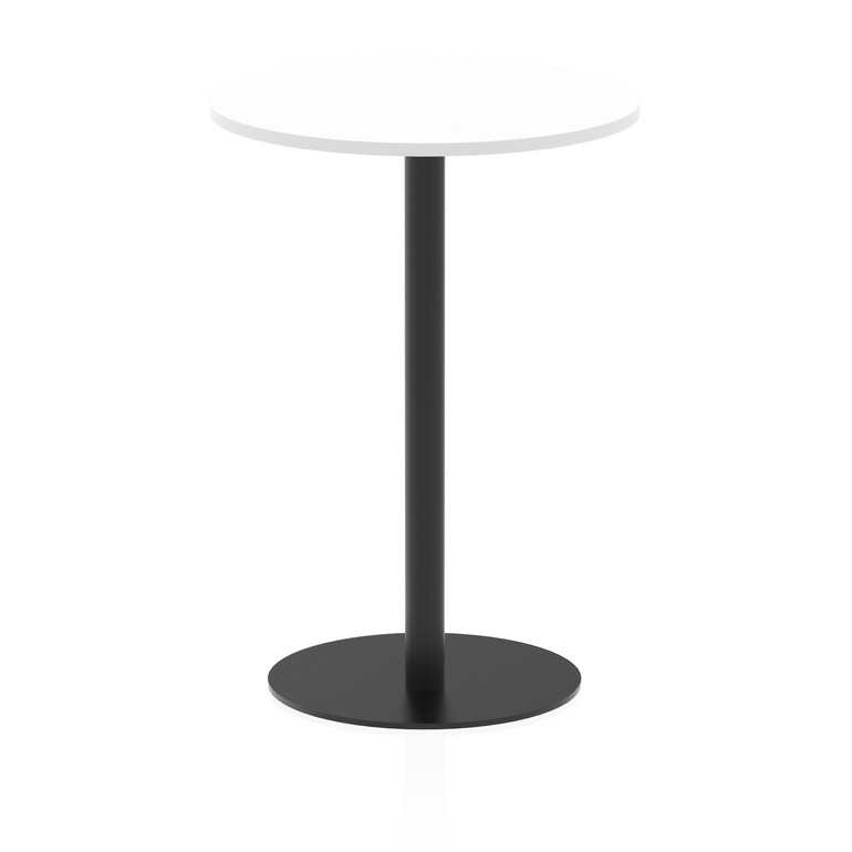 Italia Round Poseur Table Black Leg