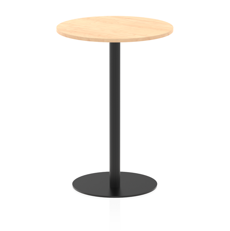 Italia Round Poseur Table Black Leg