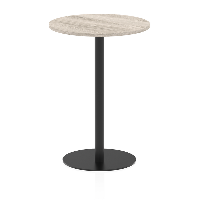Italia Round Poseur Table Black Leg
