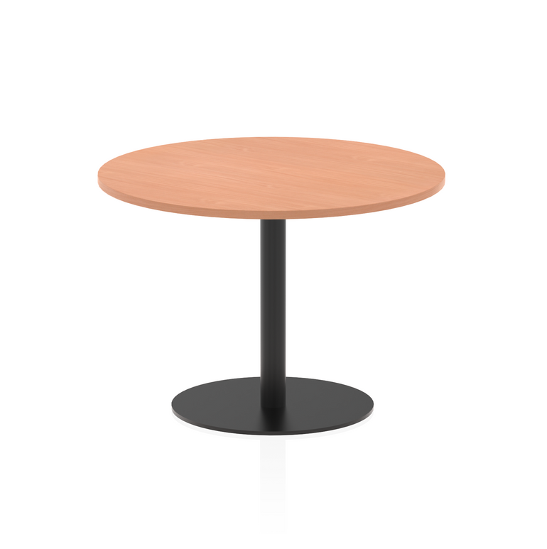 Italia Round Poseur Table Black Leg