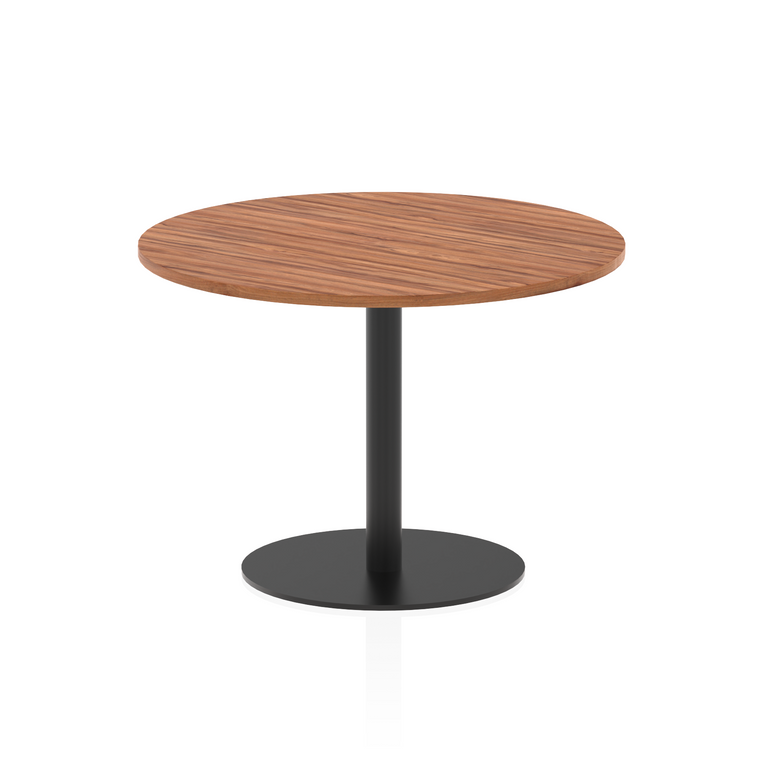 Italia Round Poseur Table Black Leg