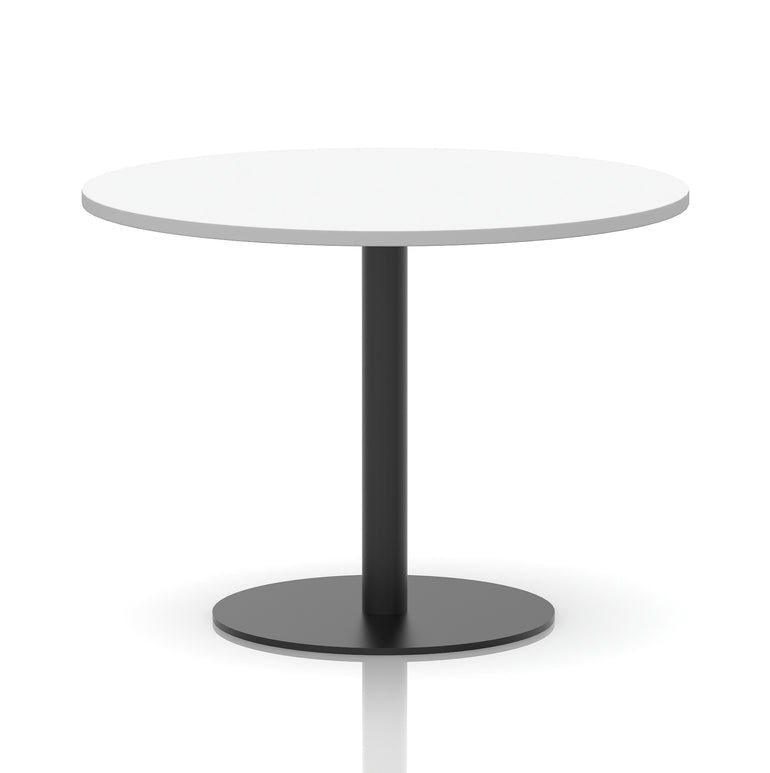 Italia Round Poseur Table Black Leg