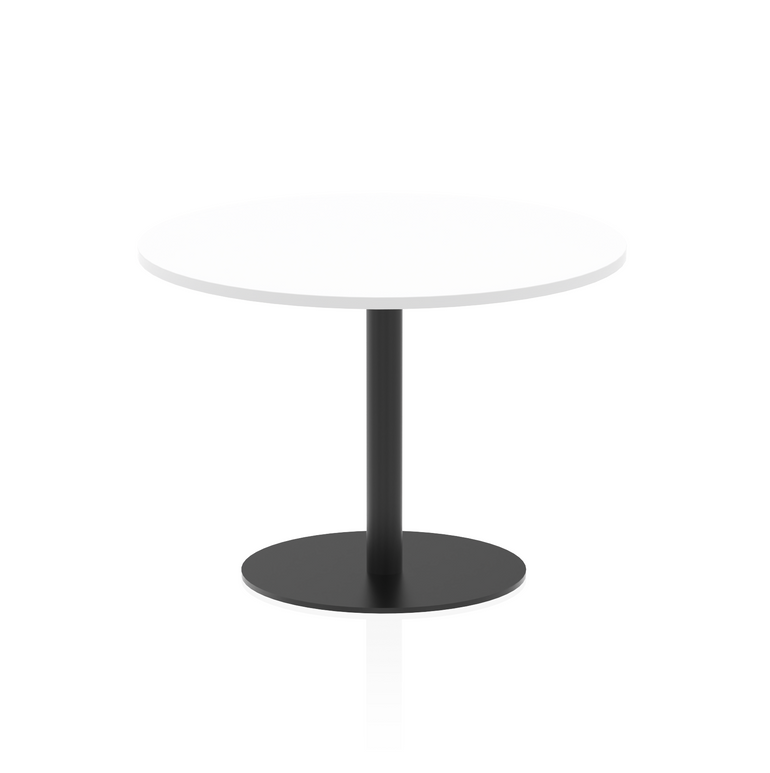Italia Round Poseur Table Black Leg
