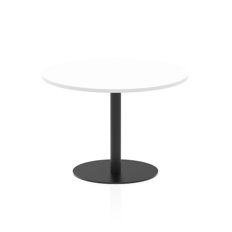 Italia Round Poseur Table Black Leg