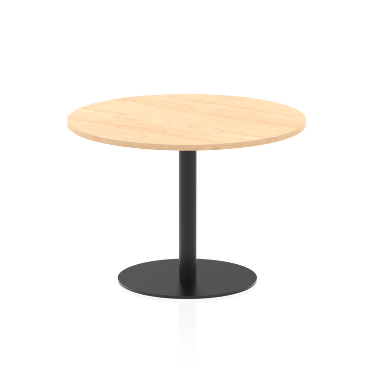 Italia Round Poseur Table Black Leg