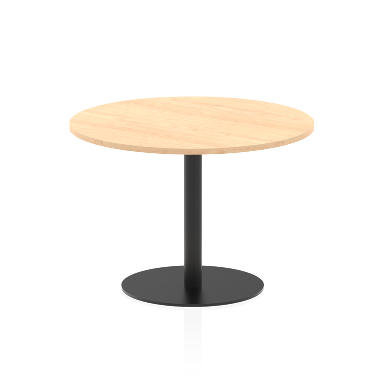 Italia Round Poseur Table Black Leg