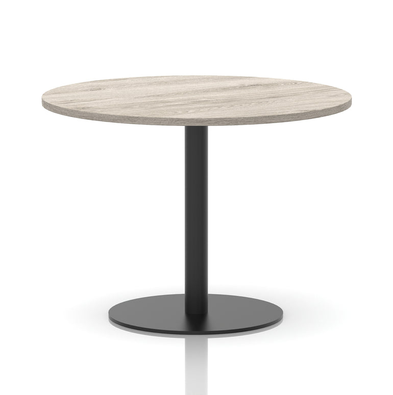 Italia Round Poseur Table Black Leg