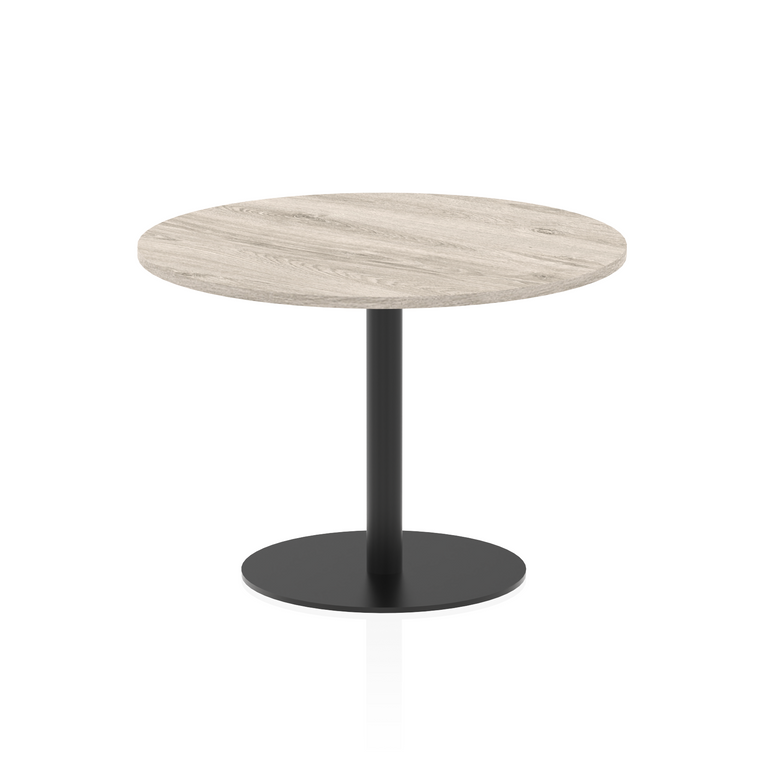 Italia Round Poseur Table Black Leg