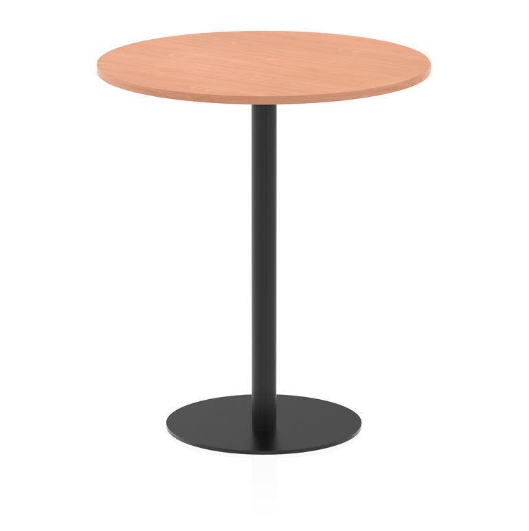 Italia Round Poseur Table Black Leg