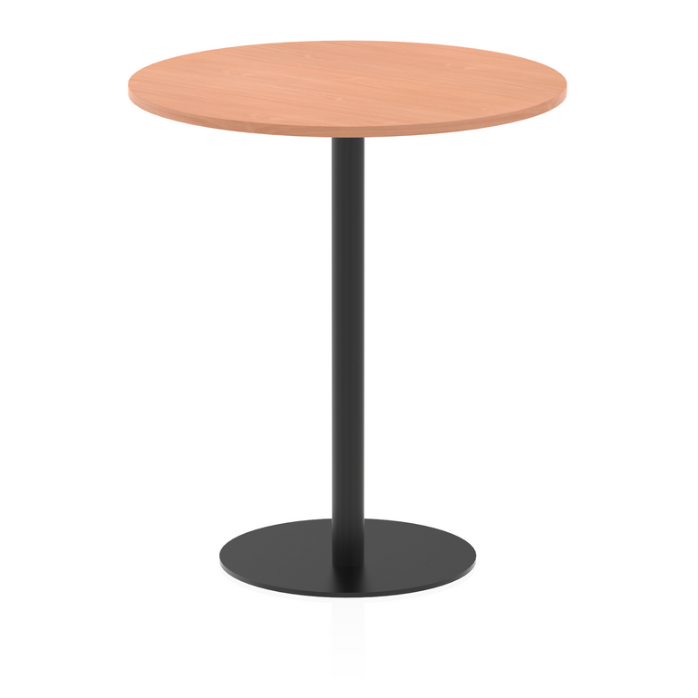 Italia Round Poseur Table Black Leg