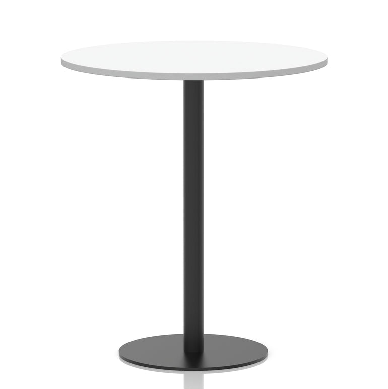 Italia Round Poseur Table Black Leg