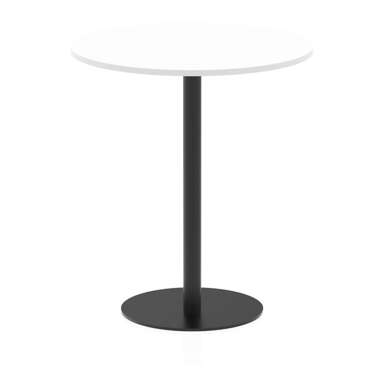 Italia Round Poseur Table Black Leg