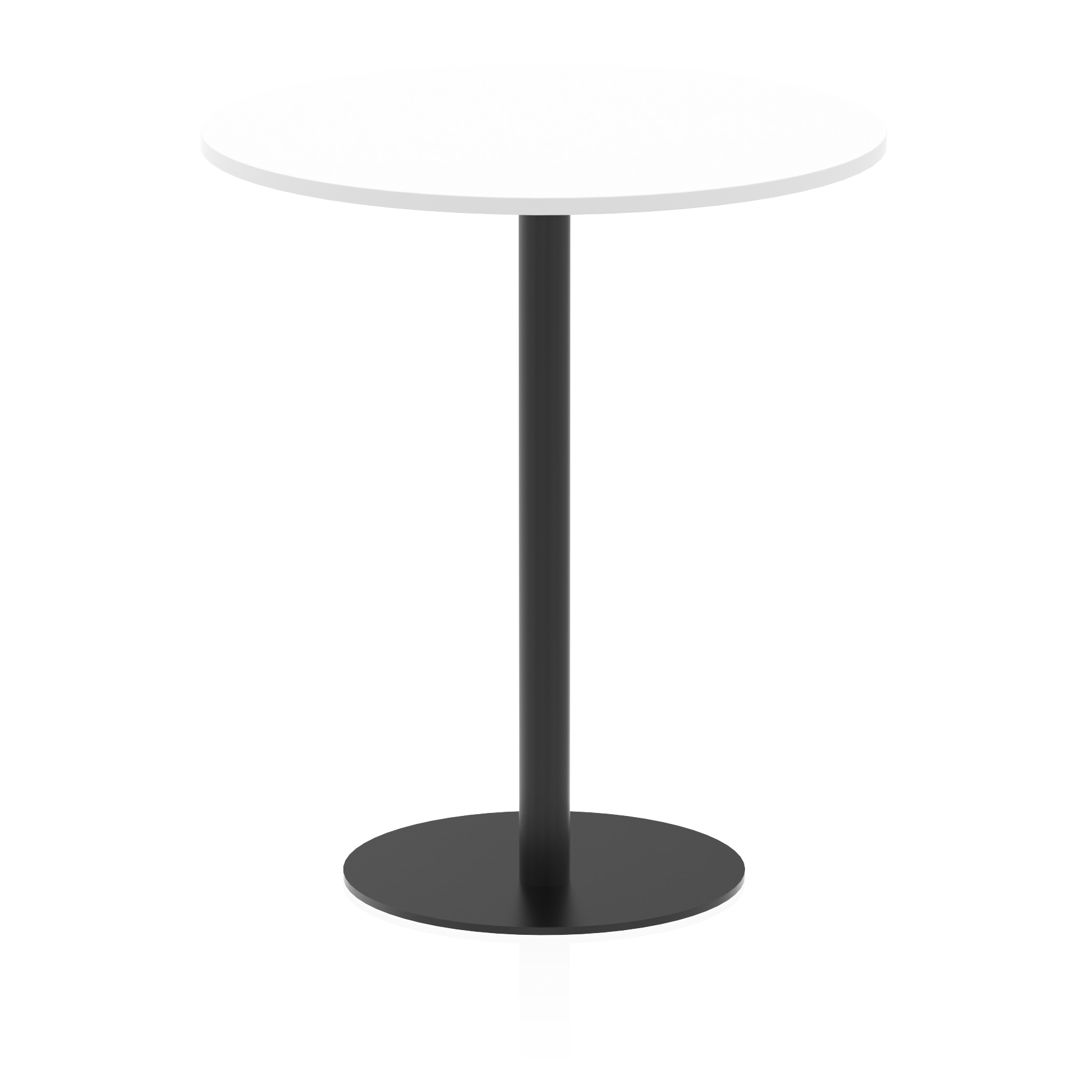 Italia Round Poseur Table Black Leg