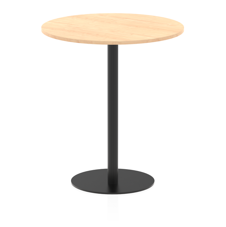 Italia Round Poseur Table Black Leg