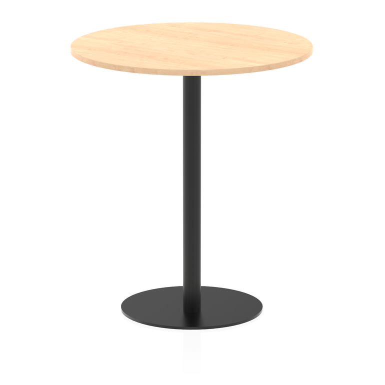 Italia Round Poseur Table Black Leg