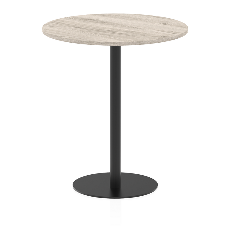 Italia Round Poseur Table Black Leg