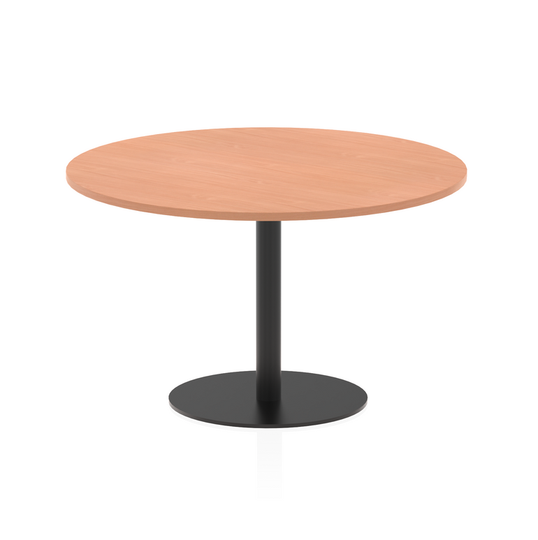 Italia Round Poseur Table Black Leg