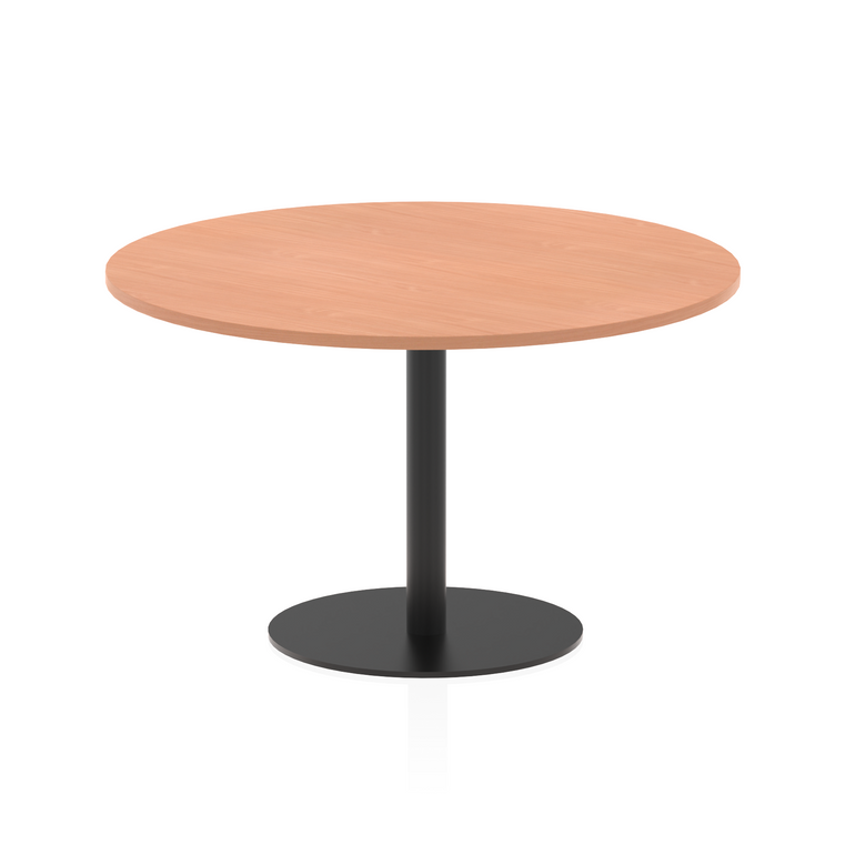 Italia Round Poseur Table Black Leg