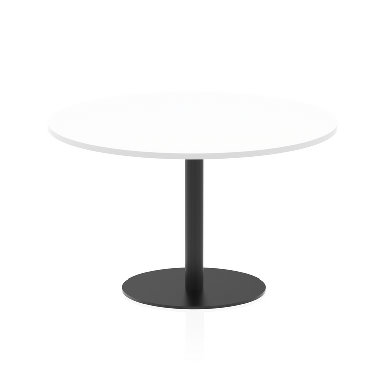 Italia Round Poseur Table Black Leg