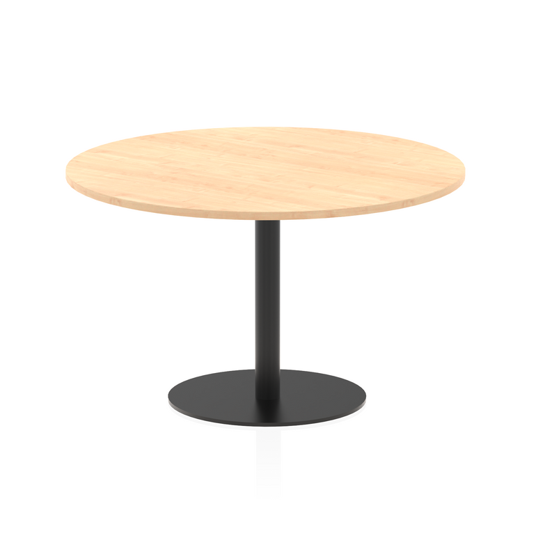 Italia Round Poseur Table Black Leg