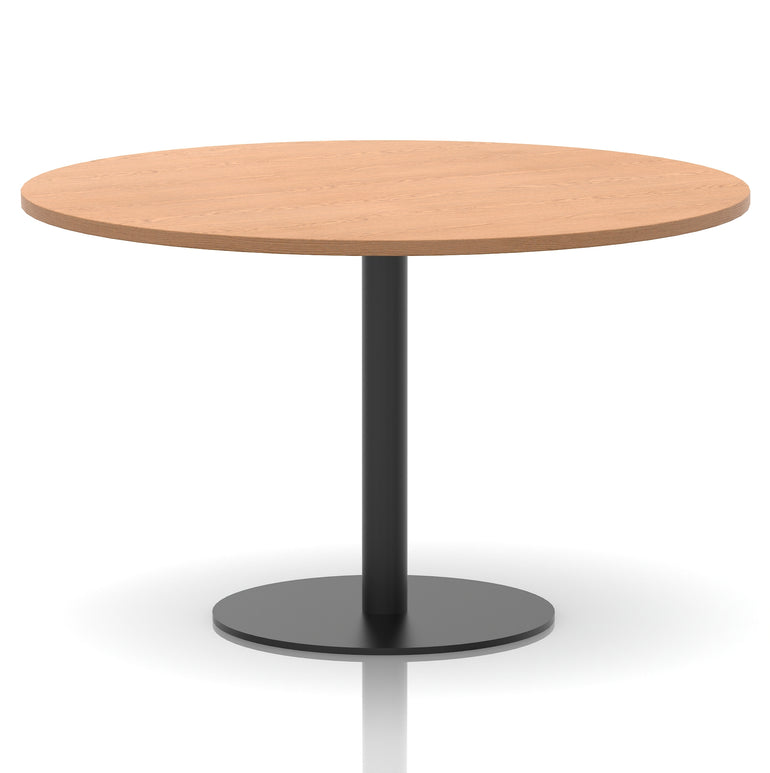 Italia Round Poseur Table Black Leg