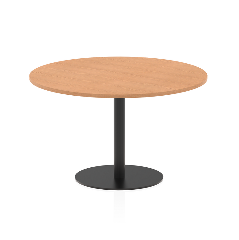 Italia Round Poseur Table Black Leg