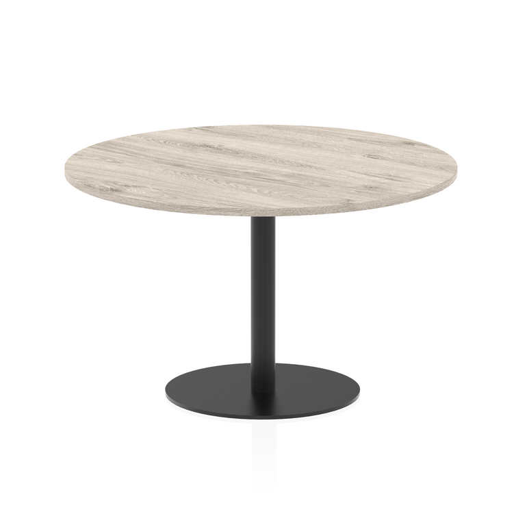 Italia Round Poseur Table Black Leg