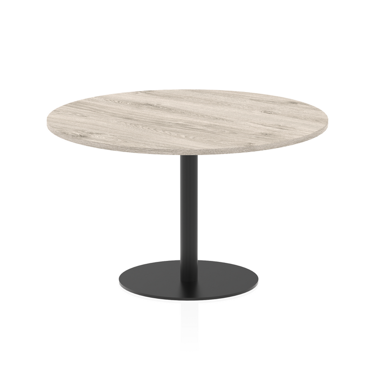 Italia Round Poseur Table Black Leg