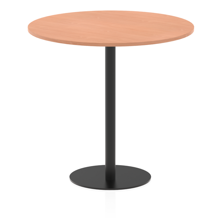 Italia Round Poseur Table Black Leg