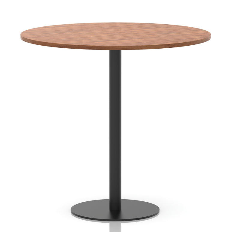 Italia Round Poseur Table Black Leg
