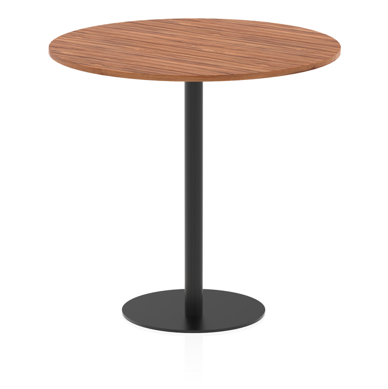 Italia Round Poseur Table Black Leg